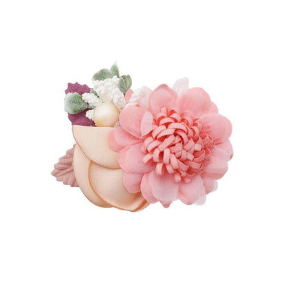 Pink Simulation Headflower Hair Accessories