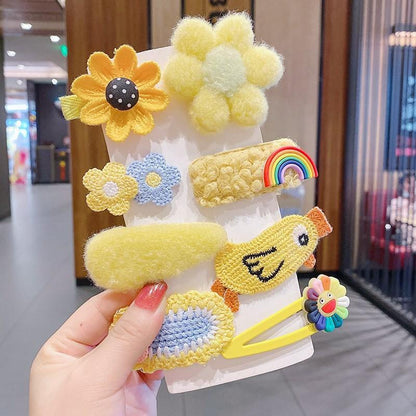 Plush Children Cartoon Hairpin