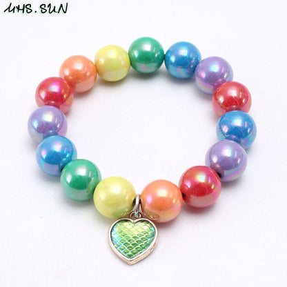 Rainbow Beaded Bracelet for Children