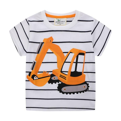 Knitted cotton short sleeve girls' T-shirt