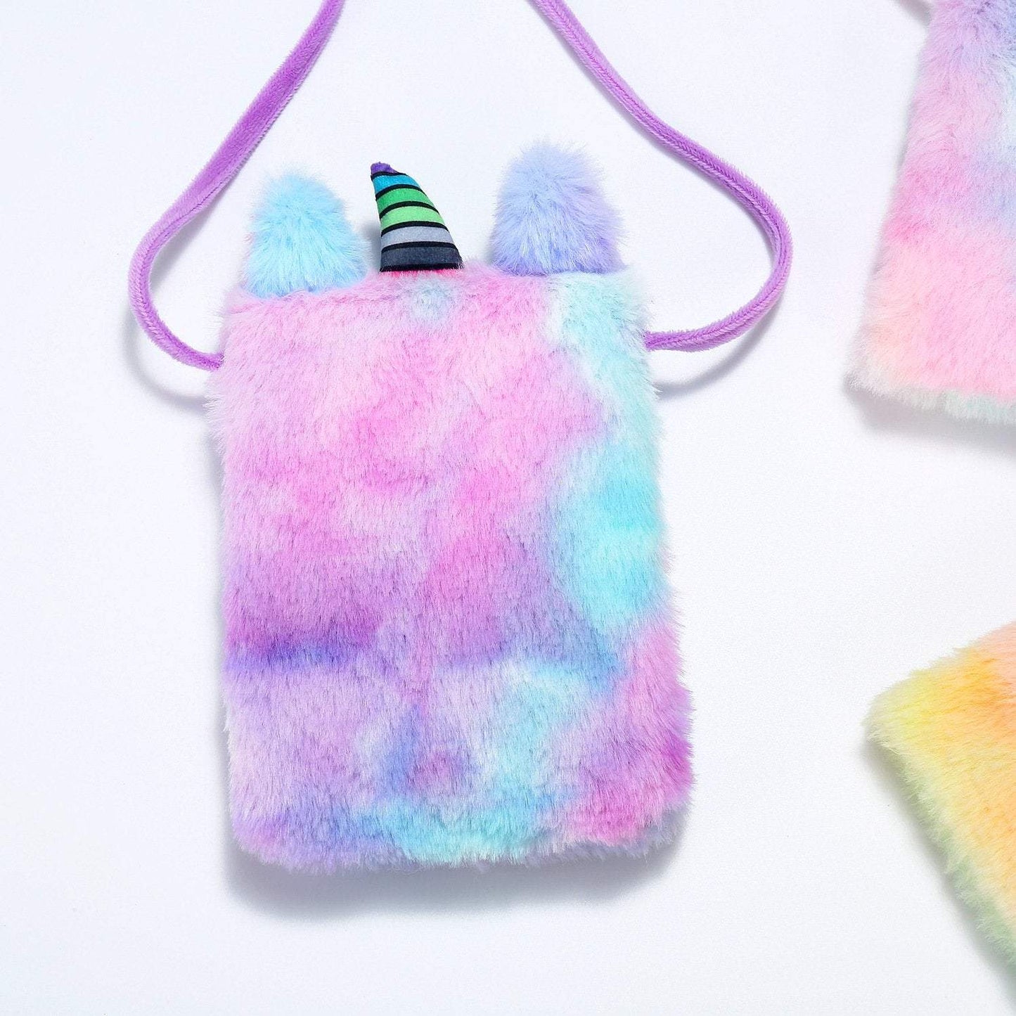 Cartoon Plush Shoulder Bag Children Unicorn Plush Coin Purse