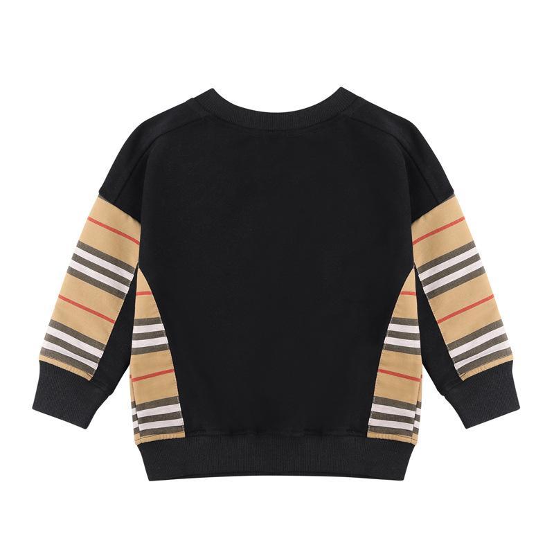 Children's Cotton Terry Striped Colorblock Pullover
