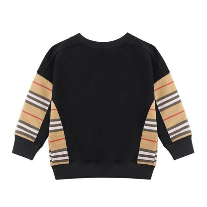 Children's Cotton Terry Striped Colorblock Pullover