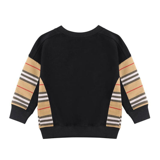 Children's Cotton Terry Striped Colorblock Pullover