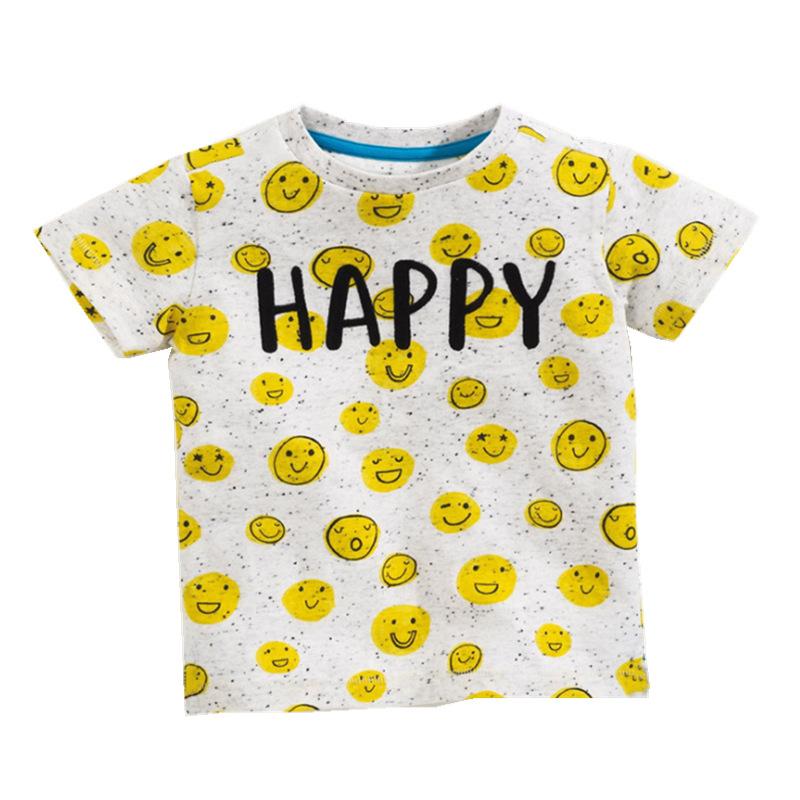 Boys' short sleeved T-shirt cartoon print
