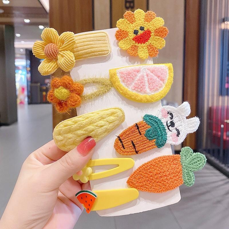 Plush Children Cartoon Hairpin