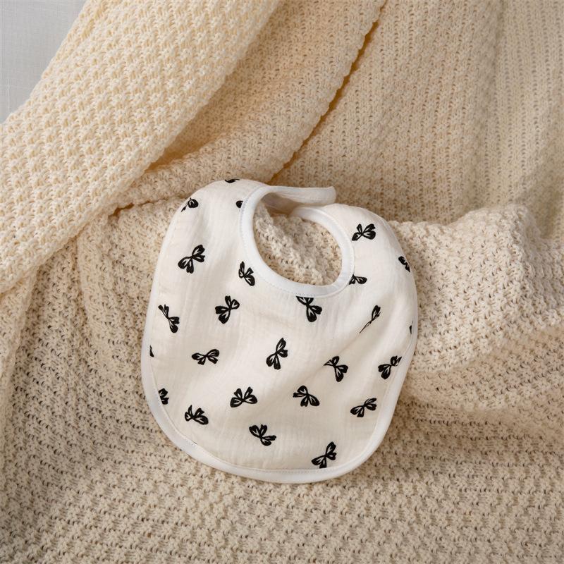 Baby Unisex Rainbow Love heart Polka dots Print Baby Bibs