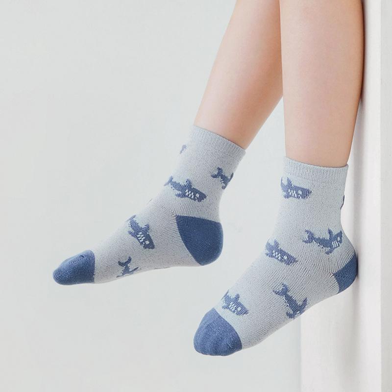 Children's Cartoon Striped Letter Cotton Socks