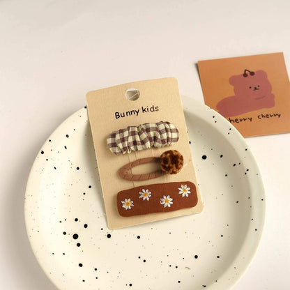 Flower Bear Bow Children's Hairpin