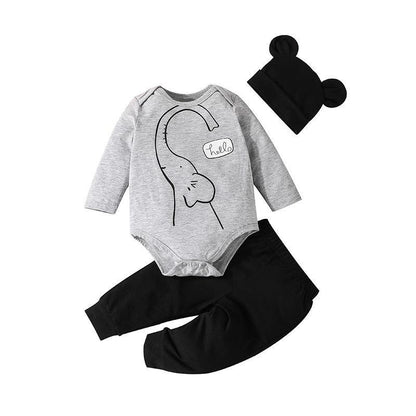 Children's Long Sleeve Crawling Pants Two-Piece Set