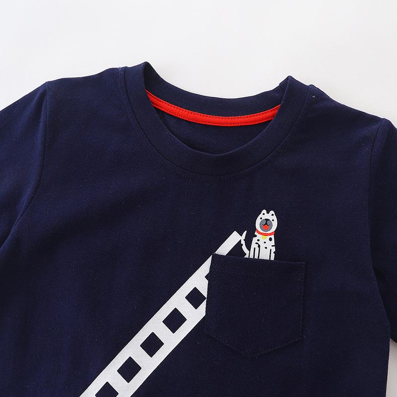 Versatile T-shirt cartoon round neck baby bottom shirt