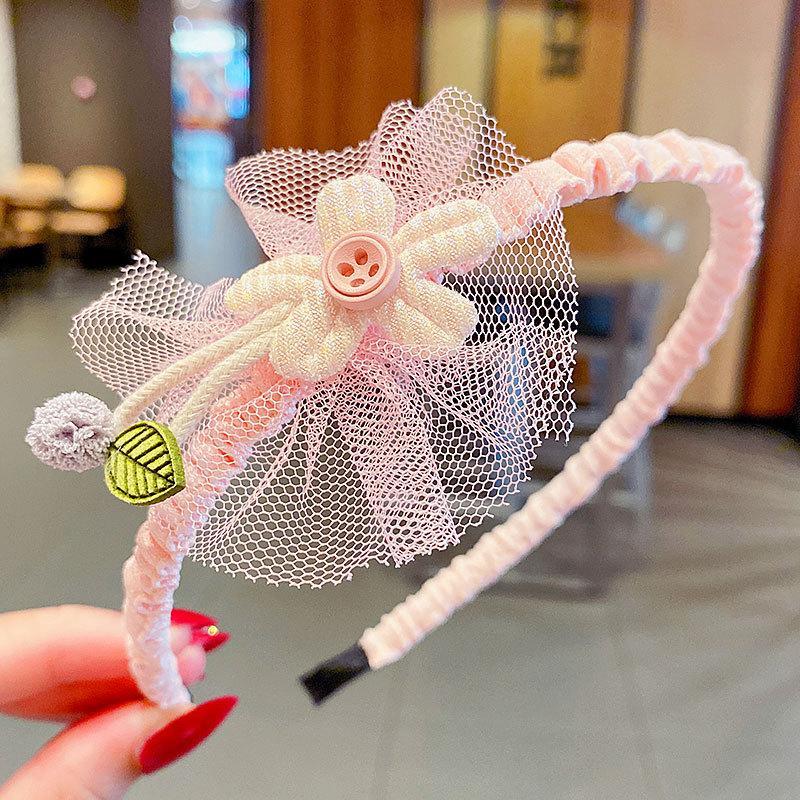Girl's Hair Hoop Mesh Cartoon Broken Hair Clip Headdress