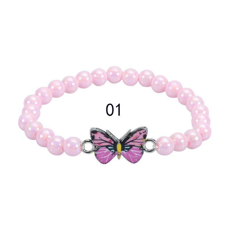 Children's Colorful Beaded Bracelet Colorful Butterfly Bracelet