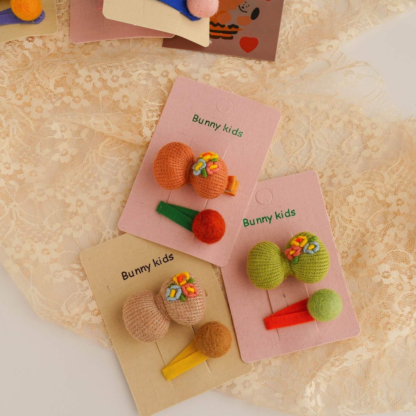 Children's Embroidered Hairpin Hair Accessories