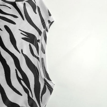 Girls Casual Zebra Long Sleeve Loose Suit
