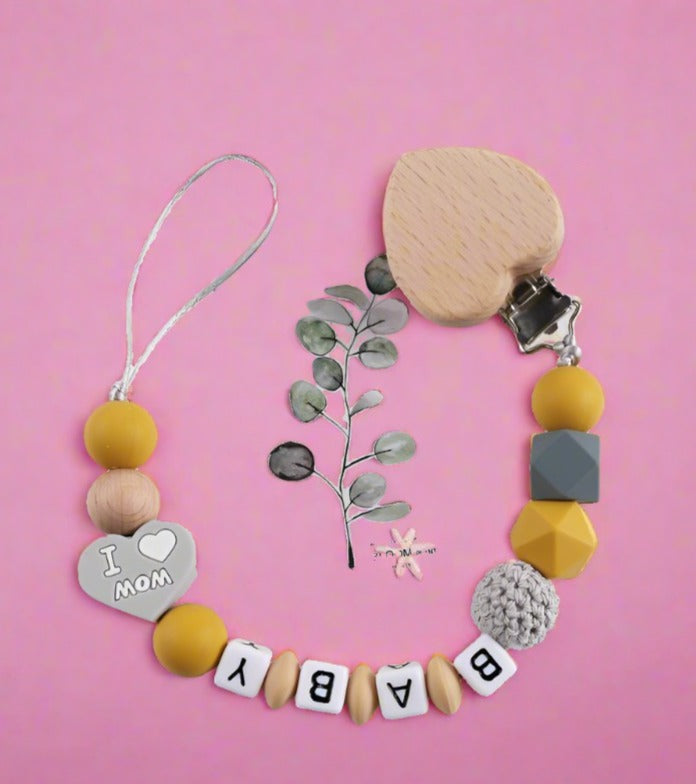 Heart-shaped Pacifier Clip | Teether Toy Anti-drop Chain