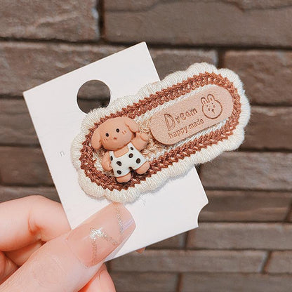 Curry Cute Knit Hairpin Bow