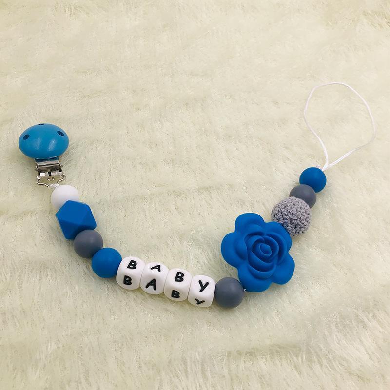 Baby Pacifier Clip Teether Toy Silicone Anti-drop Chain