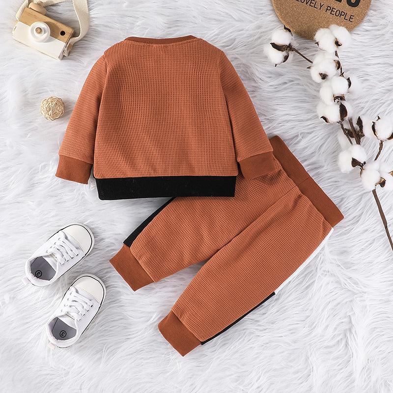 Baby Long Sleeve Sweater Pullover Trousers Two-piece Set