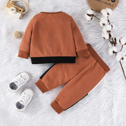 Baby Long Sleeve Sweater Pullover Trousers Two-piece Set