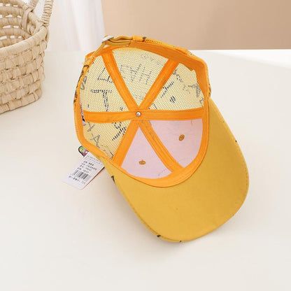 Children Graffiti Print Kids Sunshade Mesh Cap