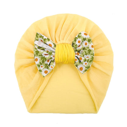 Cute Printed Bow Hat Children's Comfortable Warm Baby Hats