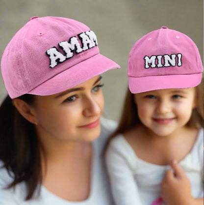 Children's MINI adults' MAMA Letter Baseball Cap