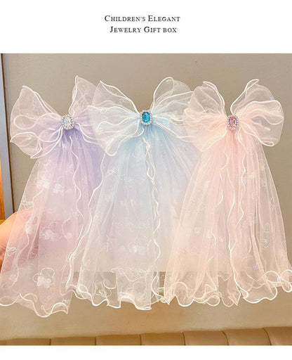 Children's Large Mesh Bow Hairpin
