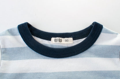 Striped half sleeve children's clothing