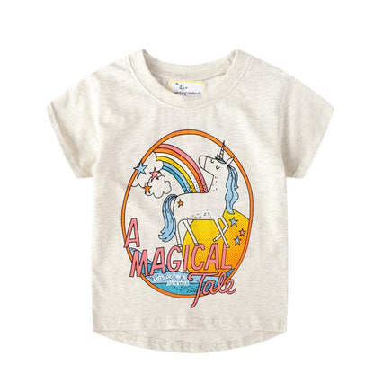 T-shirt knitted short sleeve girls