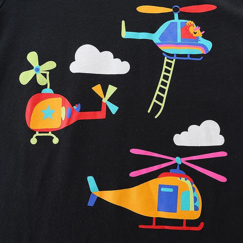 Boys' short sleeve T-shirt cartoon round neck printed children