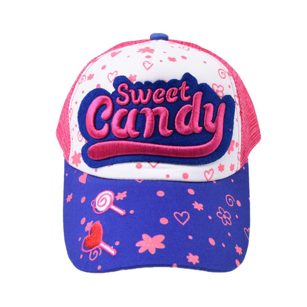 Children's Embroidered Letter Baseball Cap Sunshade Net Hat