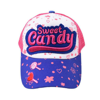 Children's Embroidered Letter Baseball Cap Sunshade Net Hat