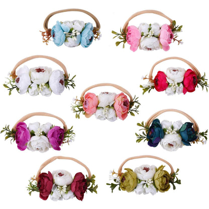 Baby Headband Super Elastic Nylon Flower Hair Band