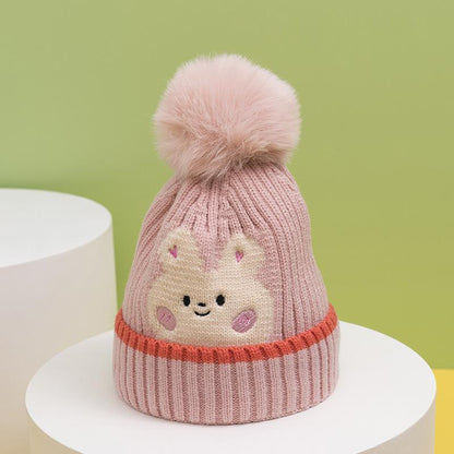 Cartoon Children's Warm Knit Hat Scarf