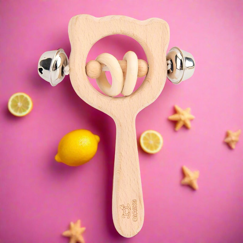 Baby Soothing Wooden Rattle Wooden Toys
