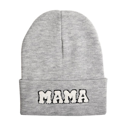 Children's MINI Letter Solid Color Warm Knitted Hat