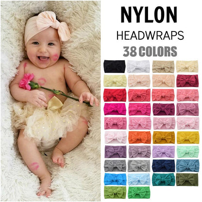 Children's Hair Accessories Nylon Bow Hair Band