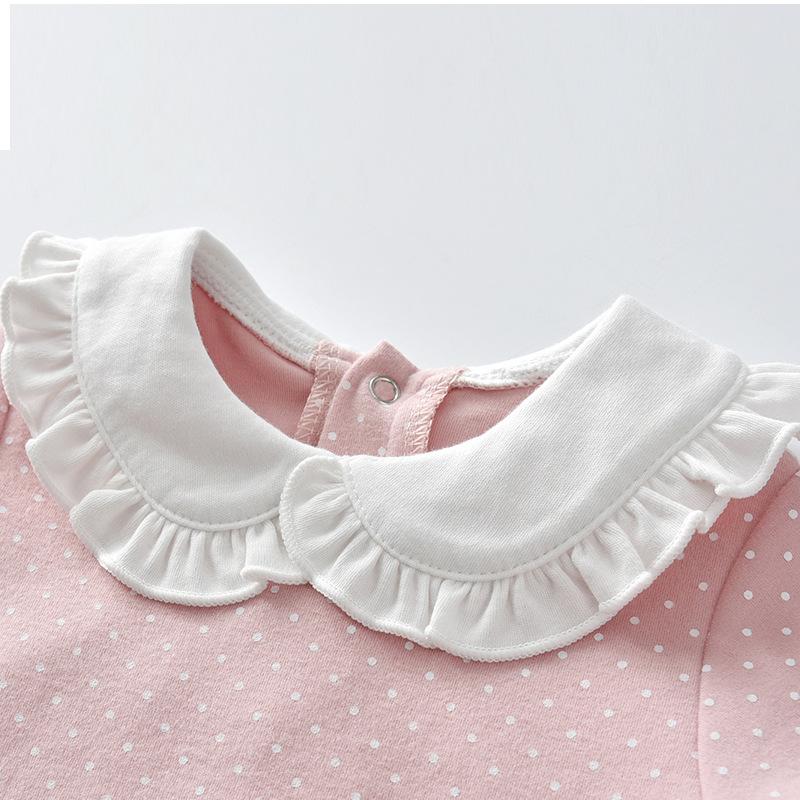 Wave Point Purse neck COTTON BABY BODYSUIT