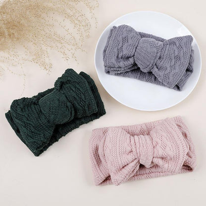 Children's Double Bow Knitted Hair Tape