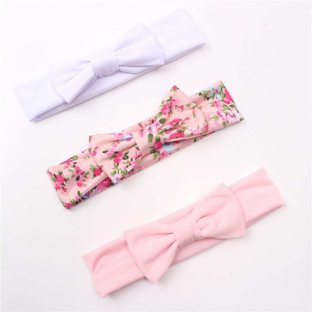 Baby Hair Band Three-piece Printed Headband Children's Bow