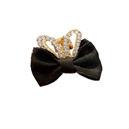 Children's Bow Rhinestone Crown Hairpin