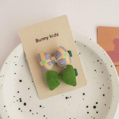 Children's Solid Color Bow Hairpin
