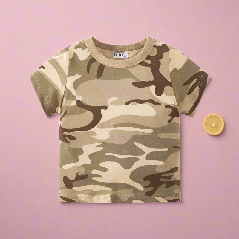 Children's camouflage short sleeve T-shirt