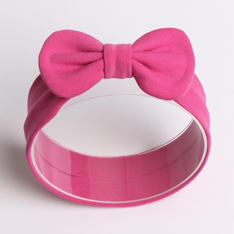 Baby Bow Headband Wave Dot Hair Band Solid Color