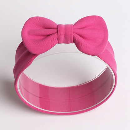 Baby Bow Headband Wave Dot Hair Band Solid Color