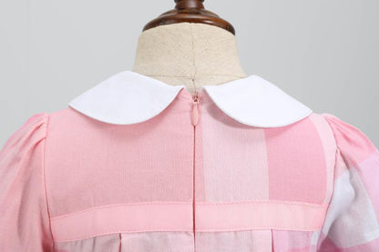 Children's Lapel Bow Long Sleeve Princess Dress