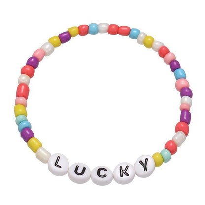 Hand-made Letter Encouraging Word Children's Bead Bracelet