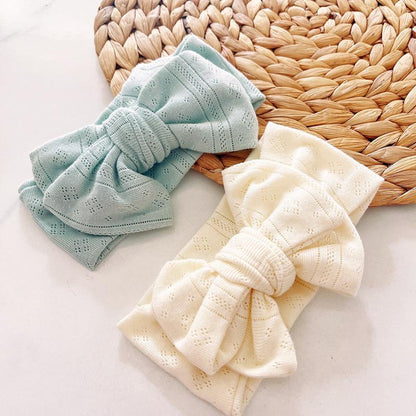 Children's Knitted Stretch Bow Hair Tape