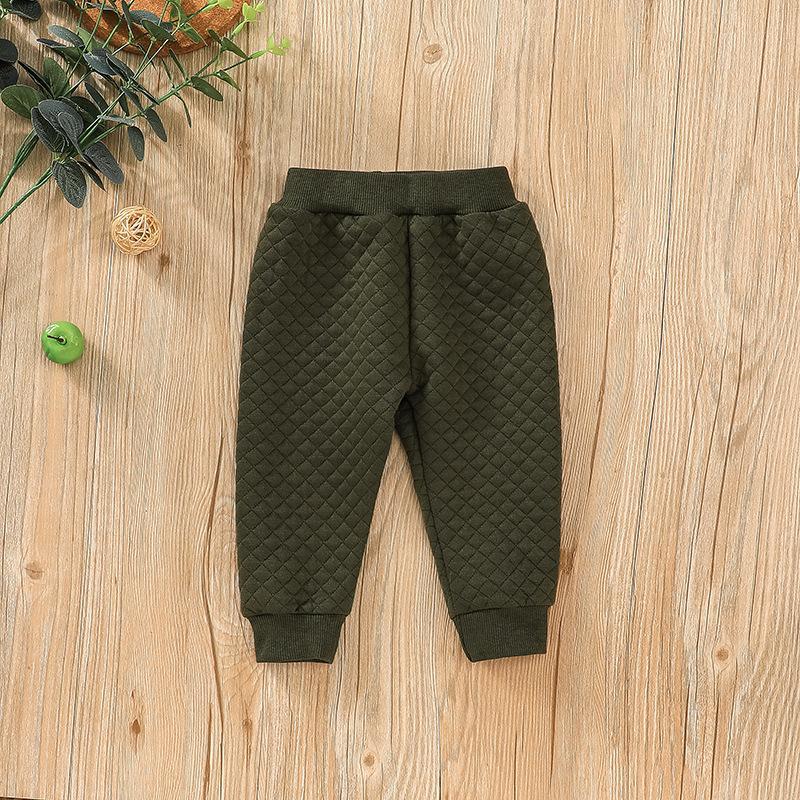 Infant and child casual long sleeve vests pants two-piece set